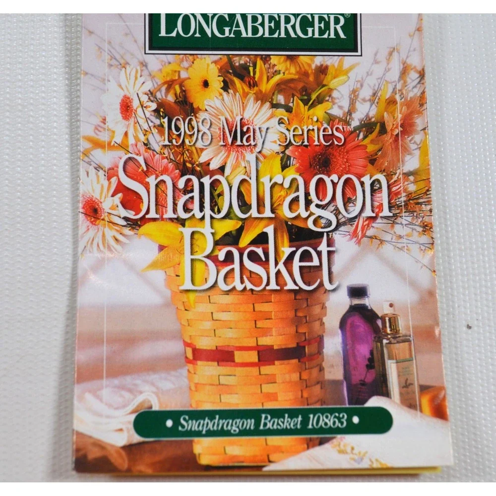 Longaberger 1998 May Series Snapdragon Basket Combo 9.5